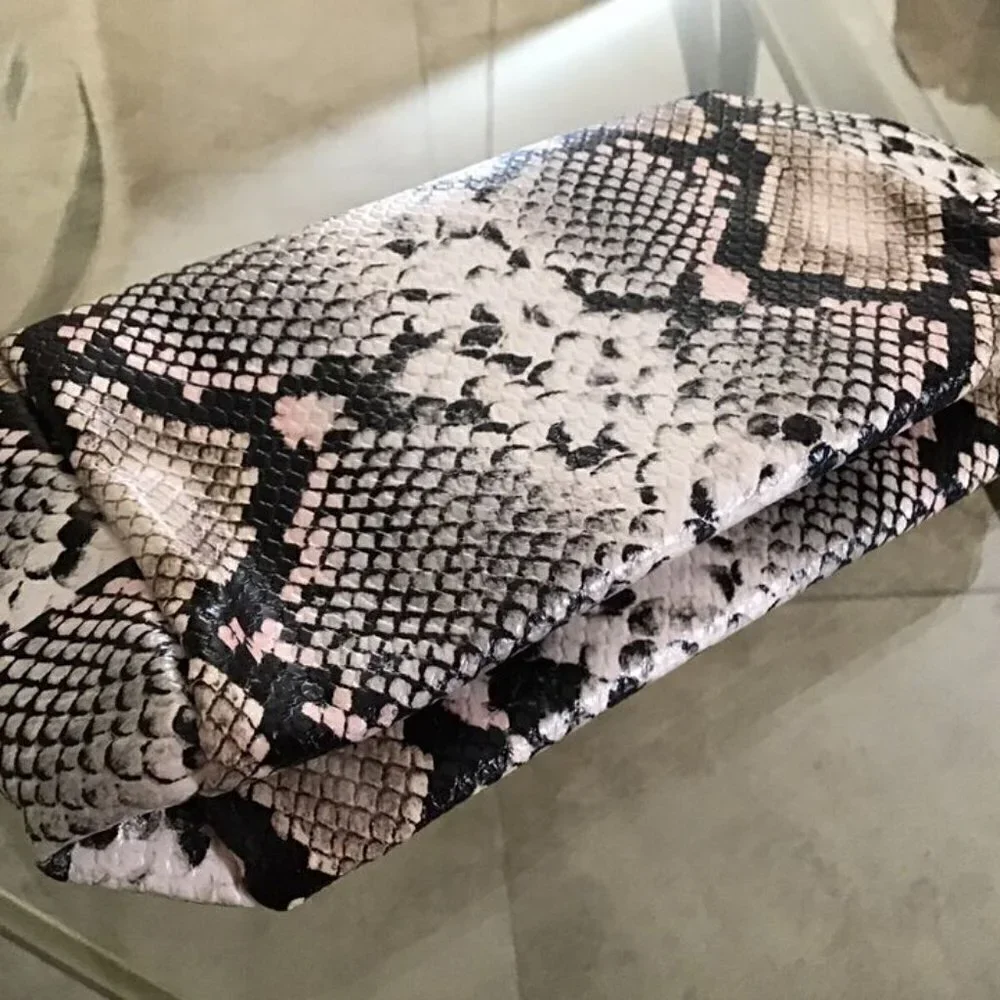 tarte Cosmetics Vegan Zippered Snakeskin Makeup Bag - BRAND NEW